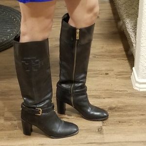 Tory Burch Blaire Mid-Heel Riding Boots